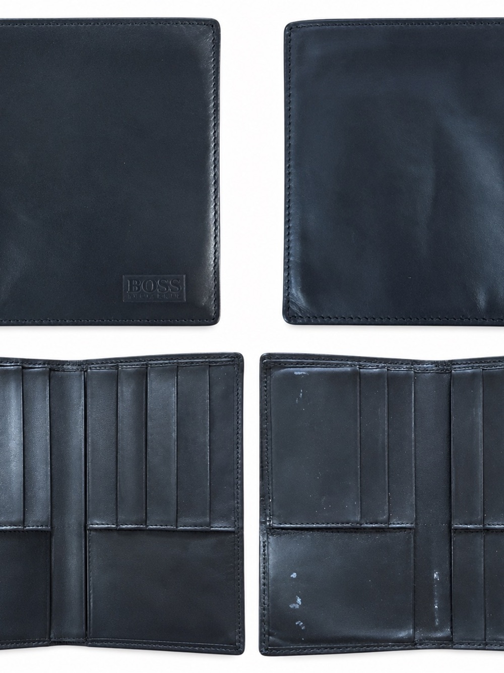 Boss Black Leather Card & Key Holder Wallet